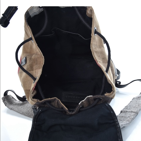 Burberry canvas large check backpack. - Picture 5 of 7